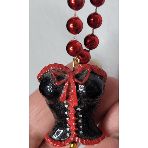 Lot of 5 Mardi Gras Beads Necklaces Parade Voodoo Fleur de Lis Bustier Mask - Picture 10 of 10